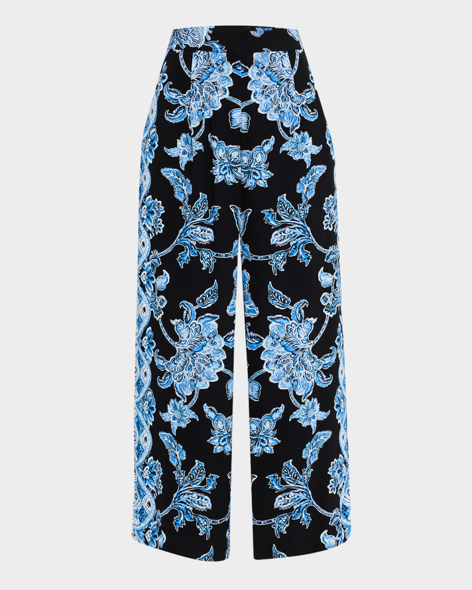 The Skylar Cropped Floral-Print Pants